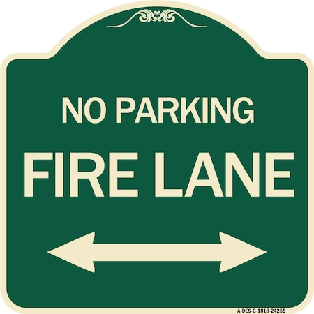 Signmission Colorado Fire Lane W/ Bidirectional Arrow Heavy-Gauge Aluminum Sign, 18" x 18", G-1818-24255 A-DES-G-1818-24255